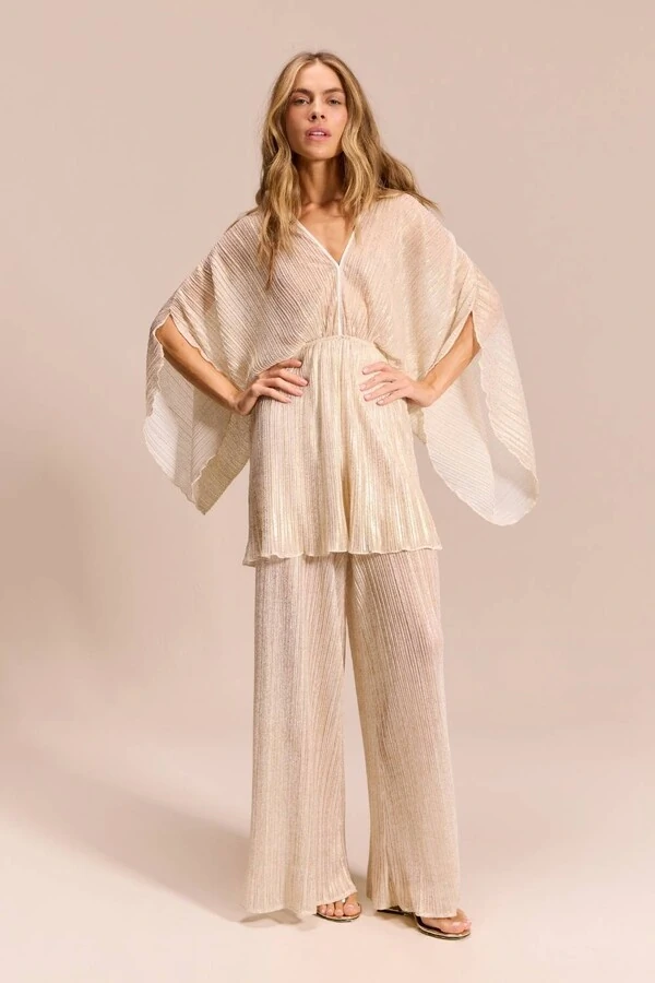 Saída Off-white e Dourado Antonela