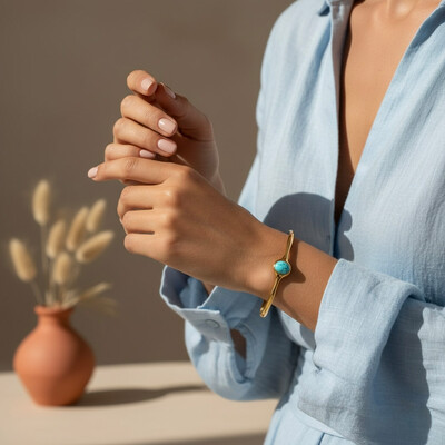 FotoBracelete Turquesa Orgânico