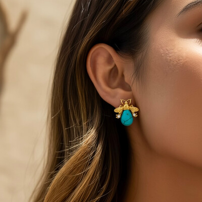 FotoBrinco Abelha Turquesa