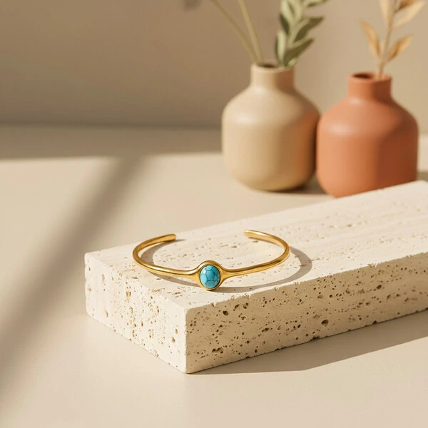 Bracelete Turquesa Orgânico