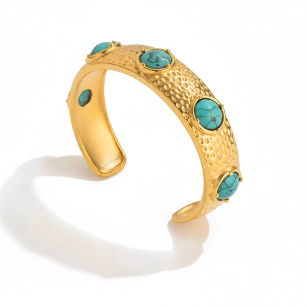 Bracelete Aberto Turquesa