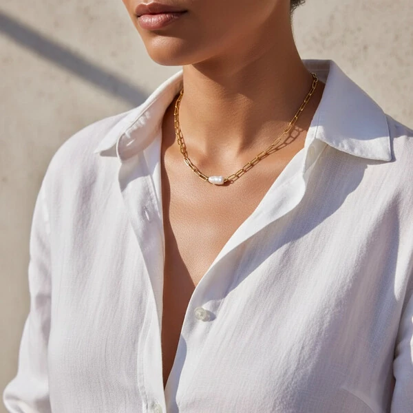 Colar Luci Pérola Barroca