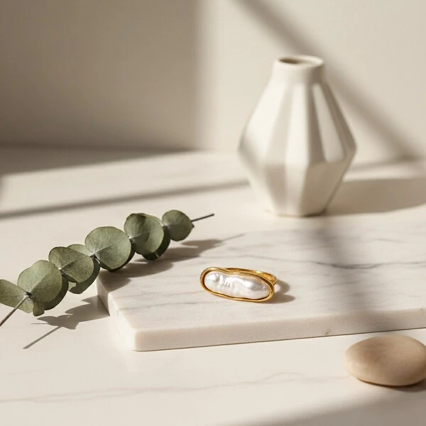 Anel Luci Pérola Barroca