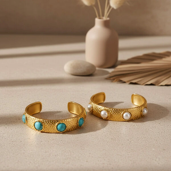 Bracelete Aberto Turquesa