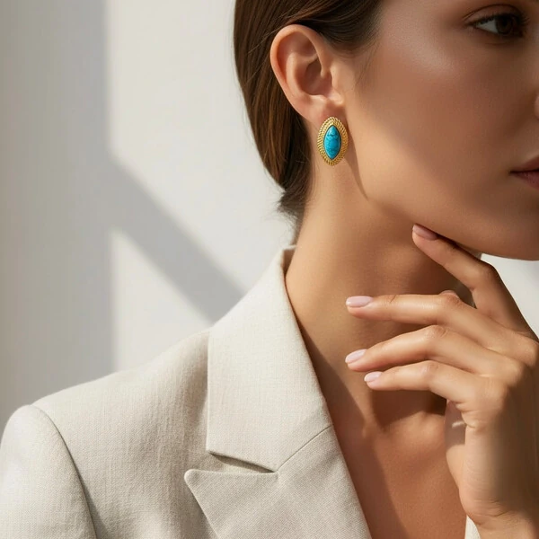 Brinco Lira Turquesa