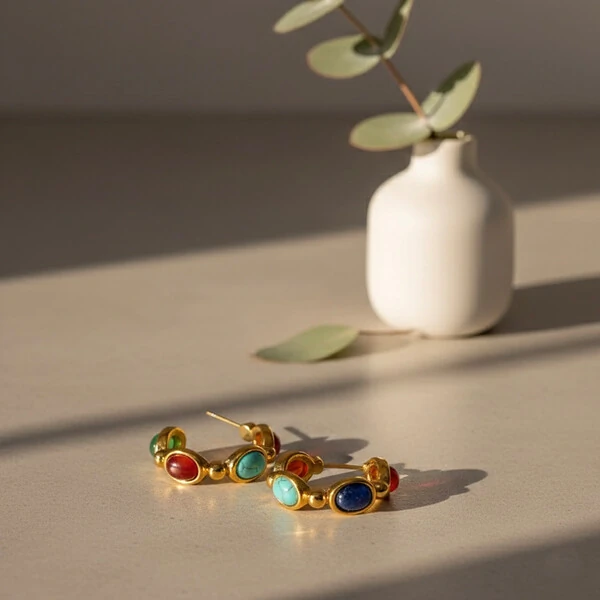 Argola Pedras Naturais