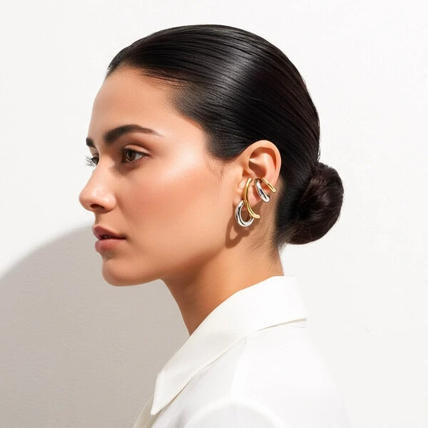 Brinco Ear Hook Dual Glam