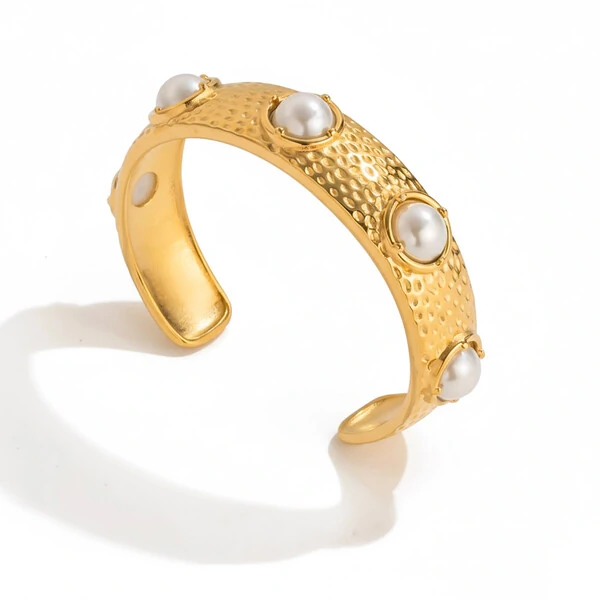 Bracelete Aberto Pérolas