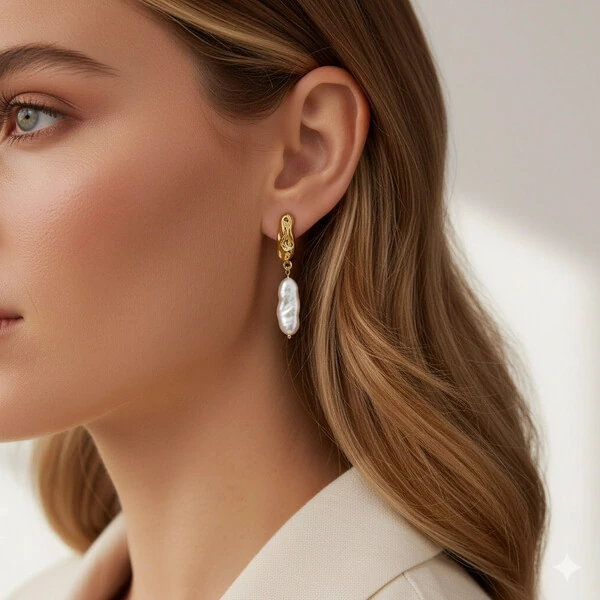 Brinco Luci Pérola Barroca