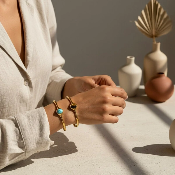 Bracelete Turquesa Orgânico