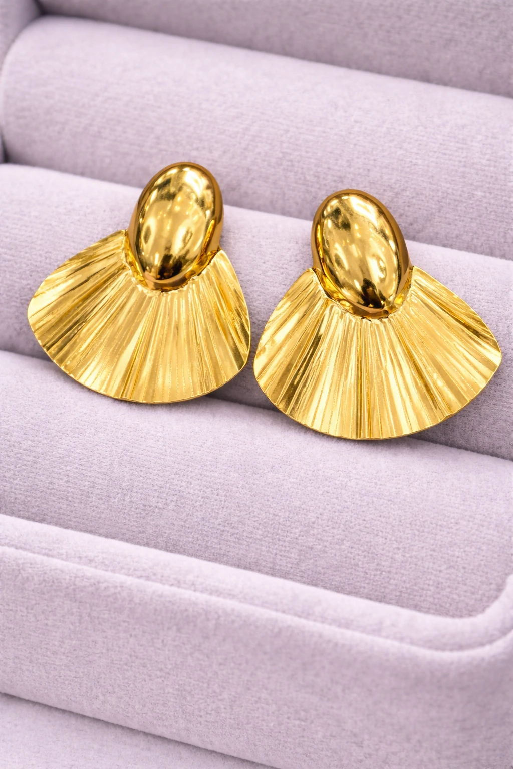 FotoBrinco Leque Dourado Orgânico Semi Jóia