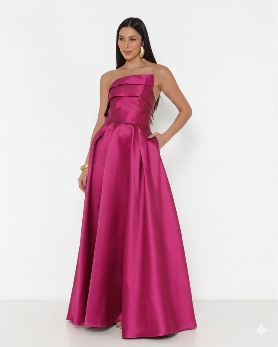 FotoVestido Nanda Decote Moderno Em Zibeline