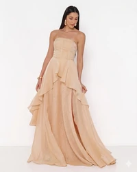 Vestido Suzi Longo Fluido Em Organza Lalique