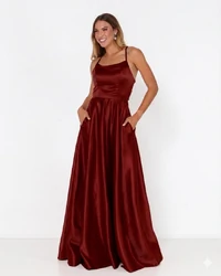 Vestido Zilma Alça Fina Em Cetim