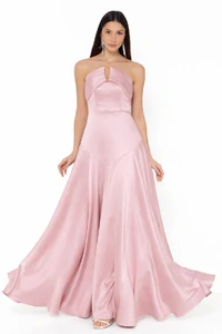 Vestido Edna contemporaneo Longo Em New Span