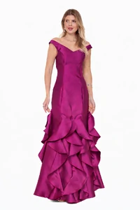 Vestido Rubia Zibeline Saia Em Babados