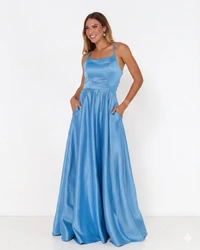 Vestido Zilma Alça Fina Em Cetim