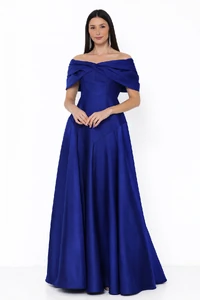 Vestido Blanca Ombro a Ombro Sofisticado