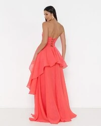 Vestido Suzi Longo Fluido Em Organza Lalique