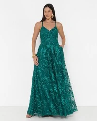 Vestido Jordana Em Tule Bordado Nice