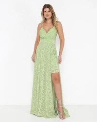 Vestido Thaís em Jacquard Arboreto Verde