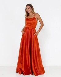 Vestido Zilma Alça Fina Em Cetim