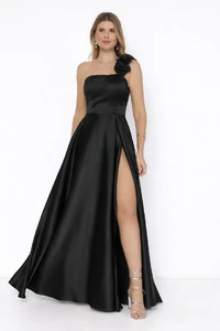 Vestido Fabiola Alça Flor Longo Fenda