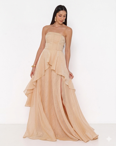 Foto Vestido Suzi Longo Fluido Em Organza Lalique