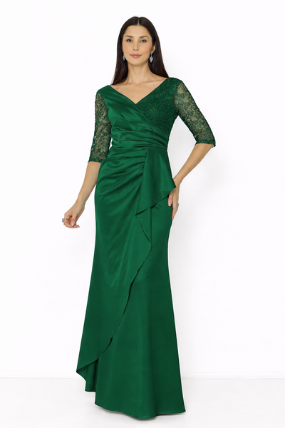 Foto Vestido Zenith Sofisticado Em Cetim Indonésia Manga 3/4