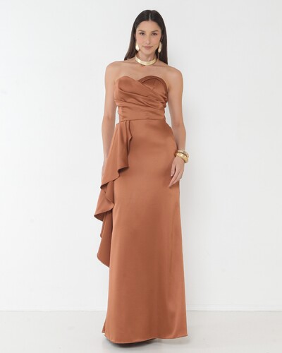 Foto Vestido Zaine Detalhe Em Babado Cascata