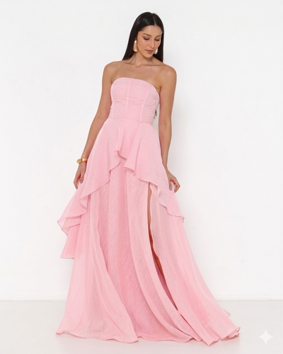 Foto Vestido Suzi Longo Fluido Em Organza Lalique