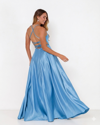 FotoVestido Zilma Alça Fina Em Cetim