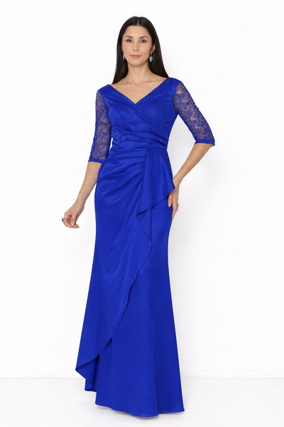 Foto Vestido Zenith Sofisticado Em Cetim Indonésia Manga 3/4