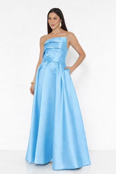 Foto Vestido Nanda Decote Moderno Em Zibeline