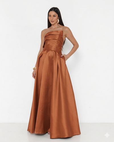 Foto Vestido Nanda Decote Moderno Em Zibeline