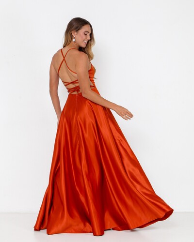 FotoVestido Zilma Alça Fina Em Cetim