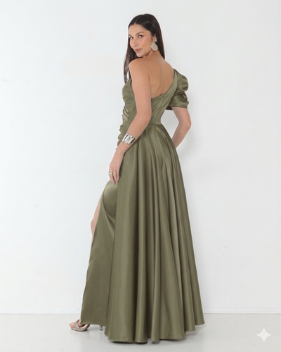 FotoVestido Livia Com Fenda Lateral Menta