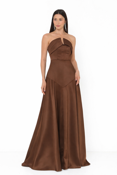 Foto Vestido Edna contemporaneo Longo Em New Span