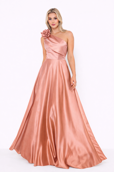 Foto Vestido Viviane Em Cetim Detalhe Em Flor Mula Manca