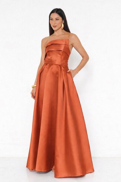 Foto Vestido Nanda Decote Moderno Em Zibeline