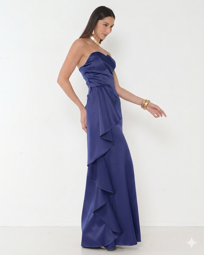 Foto Vestido Zaine Detalhe Em Babado Cascata