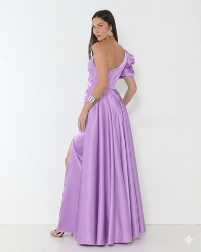 FotoVestido Livia Com Fenda Lateral Lavanda