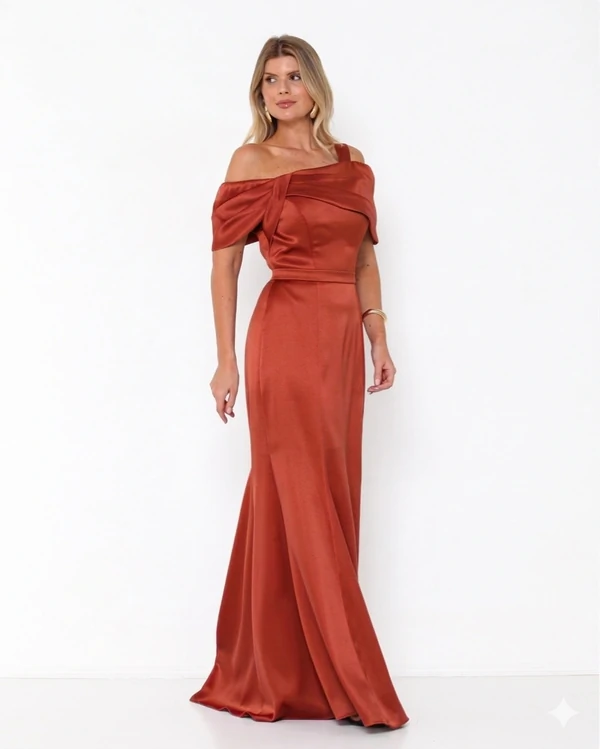 Vestido Lina Ombro a Ombro Em New Span