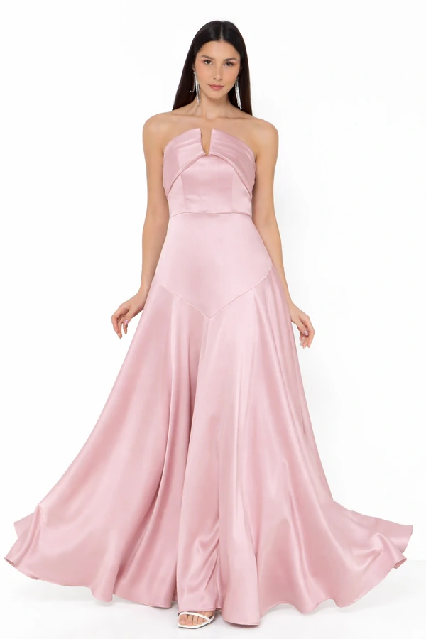 Vestido Edna contemporaneo Longo Em New Span