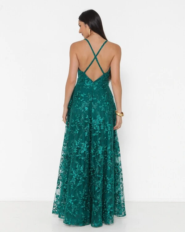 Vestido Jordana Em Tule Bordado Nice