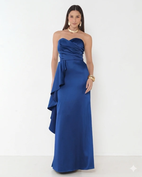 Vestido Zaine Detalhe Em Babado Cascata