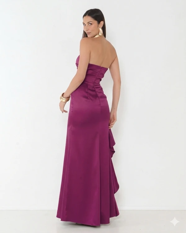 Vestido Zaine Detalhe Em Babado Cascata