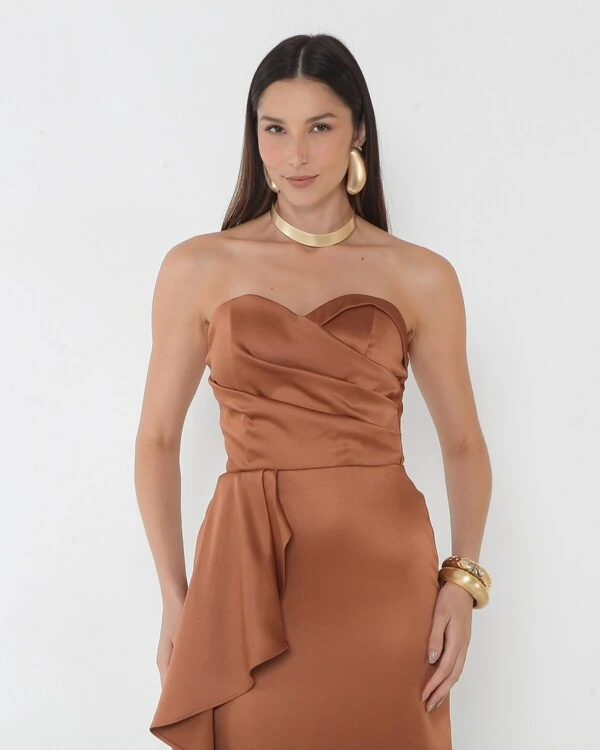 Vestido Zaine Detalhe Em Babado Cascata