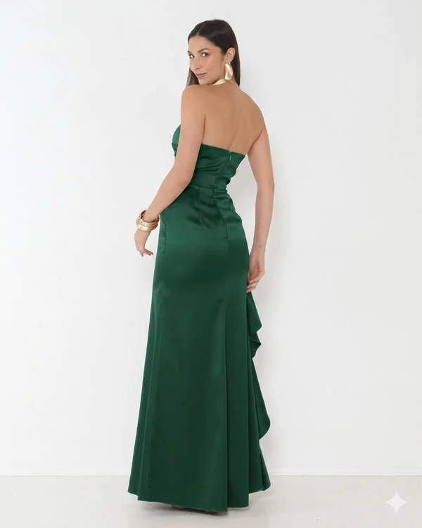 Vestido Zaine Detalhe Em Babado Cascata