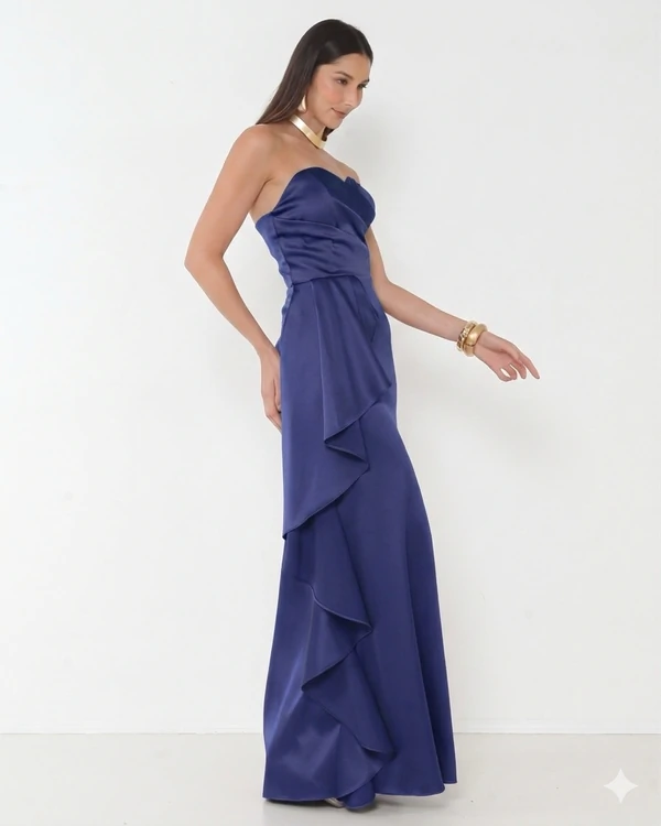 Vestido Zaine Detalhe Em Babado Cascata